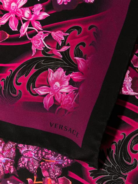 versace leaf print silk scarf|Versace silk scarf price.